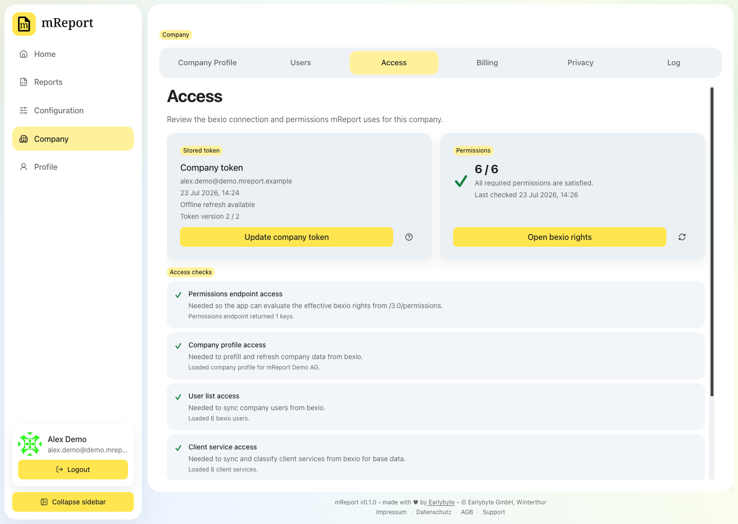 bexio access