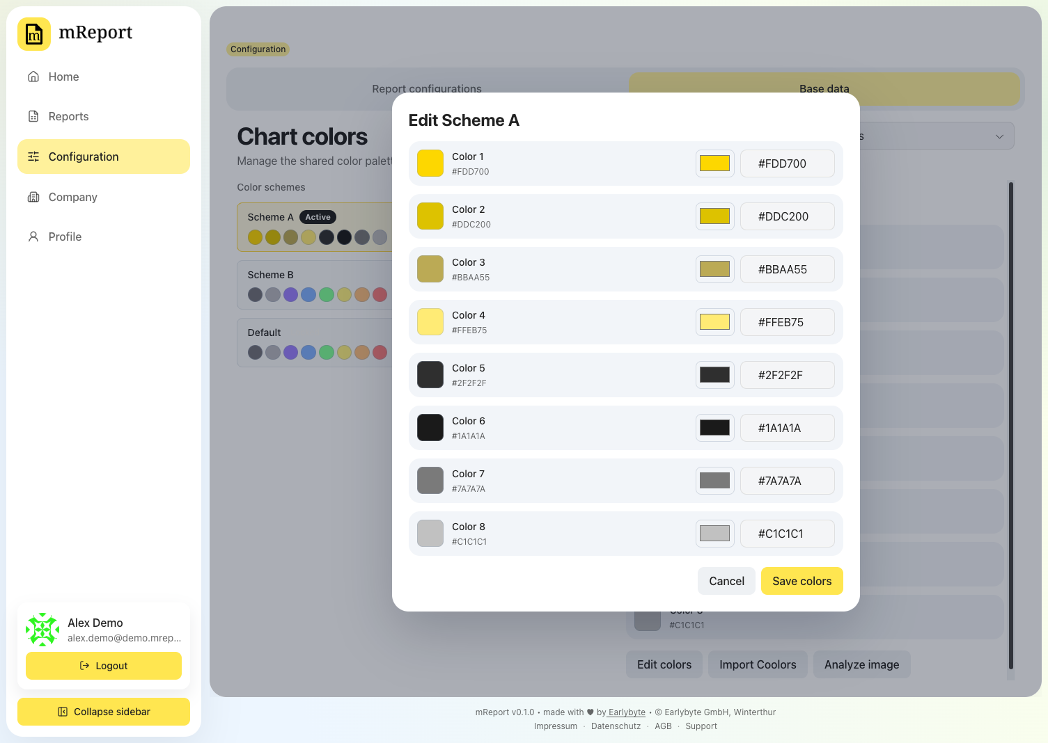 Edit a scheme