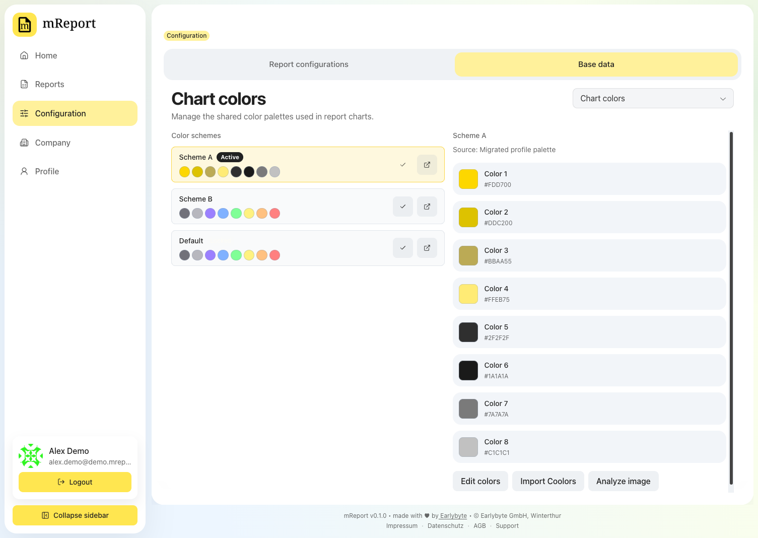 Chart colours