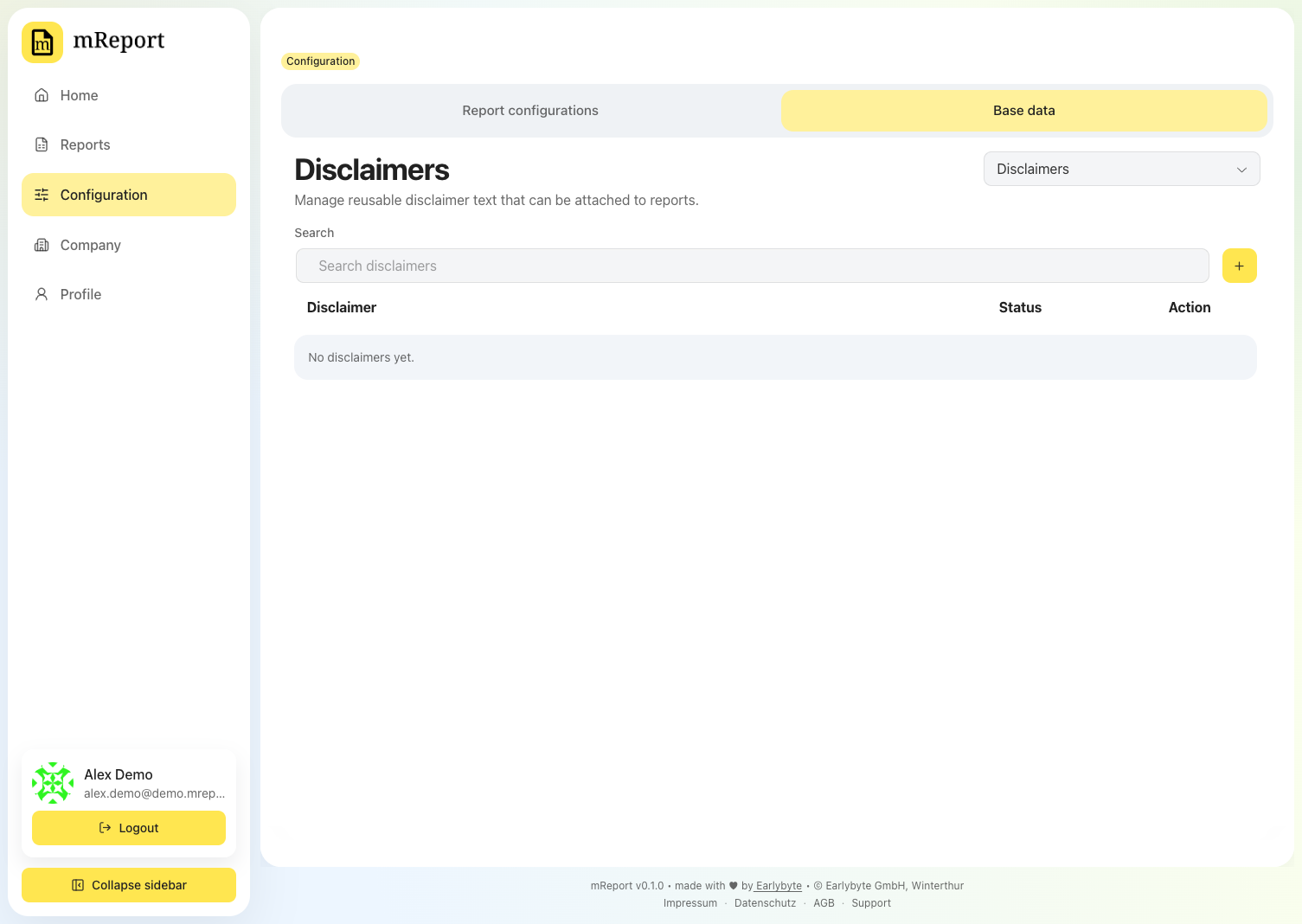 Disclaimers — empty