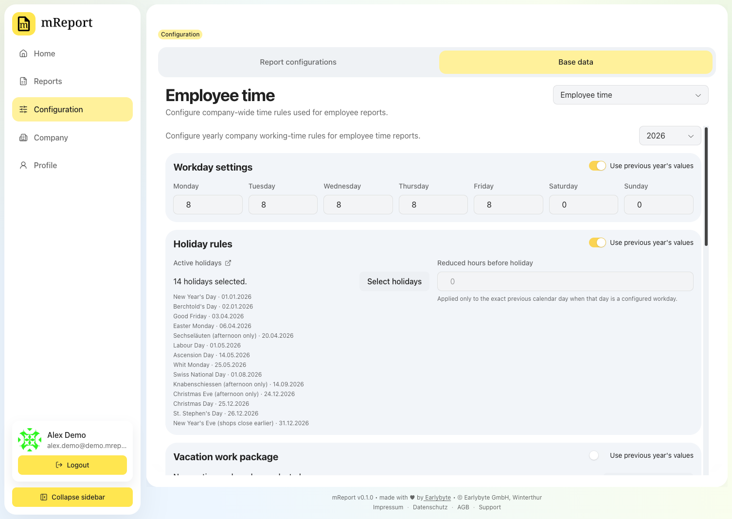 Employee time