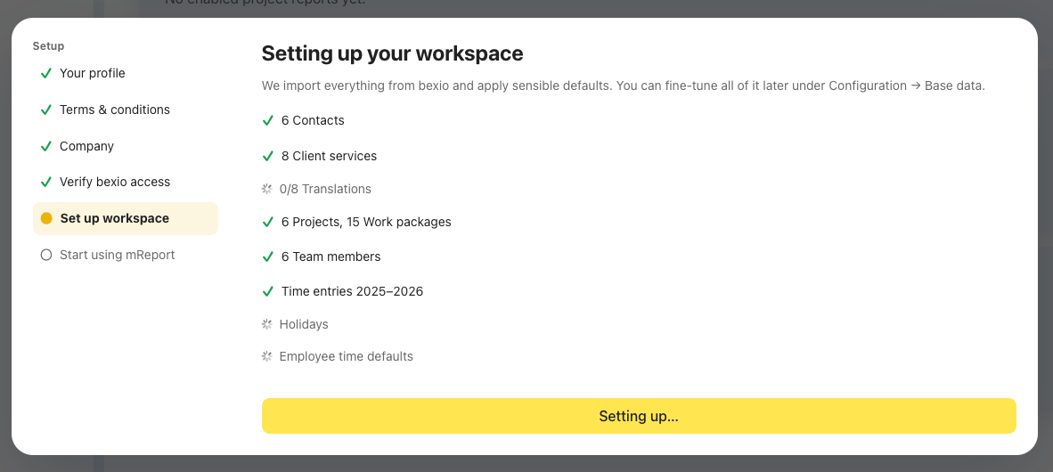 Workspace importing