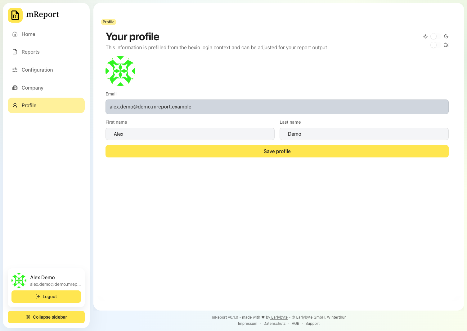 Your profile